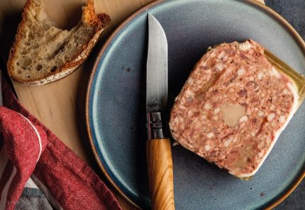 terrine de foie de volaille et mousse de foie d'oie