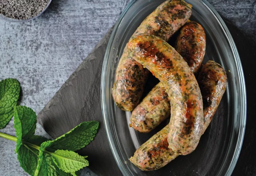 SAUCISSE À LA MENTHE FRAICHE - 5 x 100gr