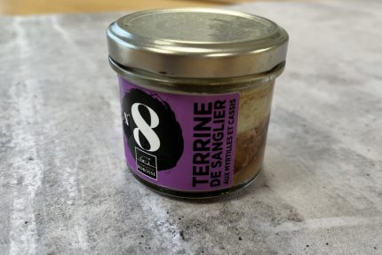 Verrine de sanglier aux myrtilles et cassis en bocal de 90g