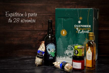 Calendrier de l'Avent Bobosse avec boîte et produits exposés