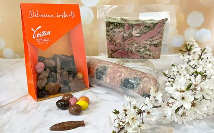 Kit menu de Pâques avec entrée au jambon, plat truffé et chocolats Voisin