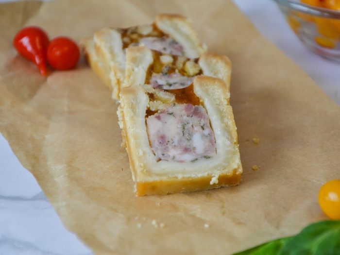 Pâté-croûte cocktail poulet citron tranché