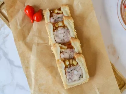 Pâté-croûte cocktail poulet citron en tranche