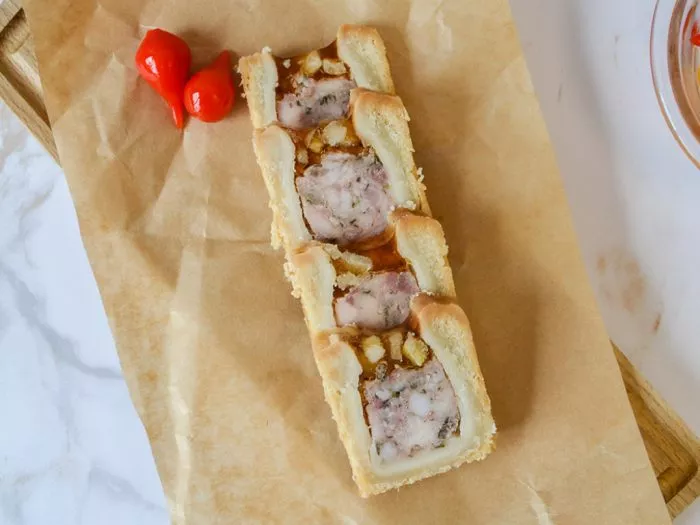 Pâté-croûte cocktail poulet citron en tranche