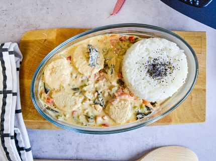 Fricassée de boudin blanc nature aux légumes